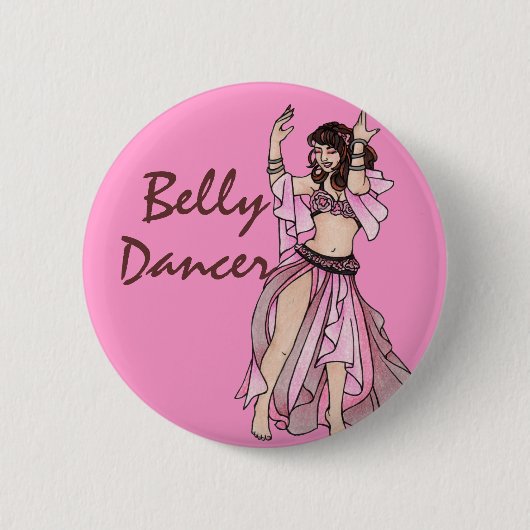 Badge Rond 5 Cm Danseur du ventre Habibi (Devant)