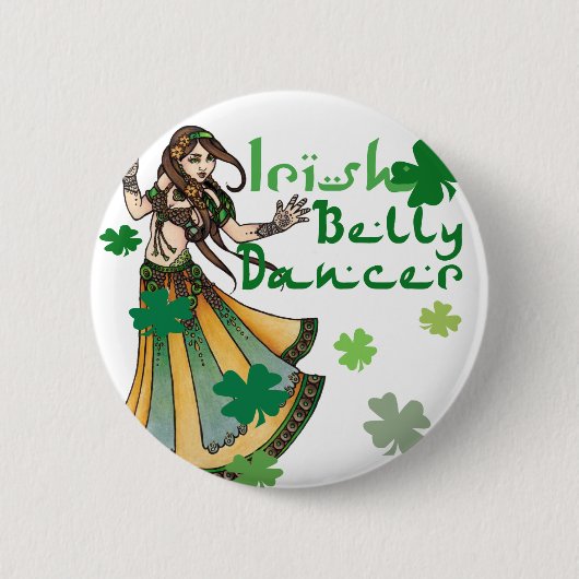 Badge Rond 5 Cm Danseur du ventre irlandais (Devant)