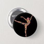 Badge Rond 5 Cm Danseur moderne Ballet (Devant & derrière)