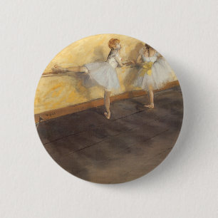 Badge Rond 5 Cm Danseurs au Bar par Edgar Degas, Ballet Vintage