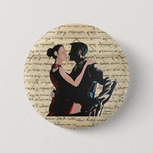 Badge Rond 5 Cm Danseurs de tango (Devant)