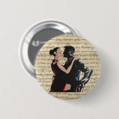Badge Rond 5 Cm Danseurs de tango (Devant & derrière)