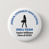 Badge Rond 5 Cm Danseuse de l'équipe de drill de l'école secondair (Devant)
