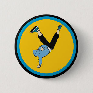 Badge Rond 5 Cm danseuse de style rue Hip hop