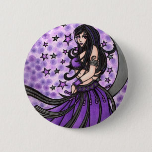 Badge Rond 5 Cm Danseuse du ventre violet