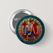 Badge Rond 5 Cm Danseuse originale de la nation Yaqui (Devant & derrière)