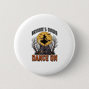 Badge Rond 5 Cm Danseuse Sorcière Drôle Gravure Halloween Vintage