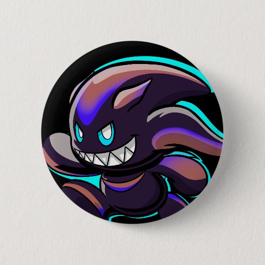 Badge Rond 5 Cm Dark Chao - Running - Swimming Variant Custom Art (Devant)