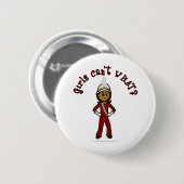 Badge Rond 5 Cm Dark Girl in Red Marching Band Uniform (Devant & derrière)