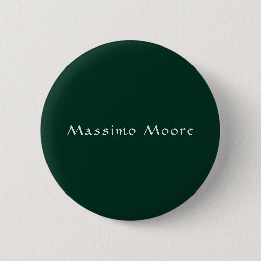 Badge Rond 5 Cm Dark Green Elegant Casual Own Name Handwriting (Devant)