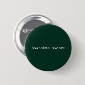 Badge Rond 5 Cm Dark Green Elegant Casual Own Name Handwriting (Devant & derrière)