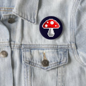 Badge Rond 5 Cm Dark Pixel Mushroom Button (En situation)