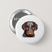 Badge Rond 5 Cm Darling Dachshund (Devant & derrière)
