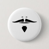 Badge Rond 5 Cm D'Artagnan Moustache (Devant)