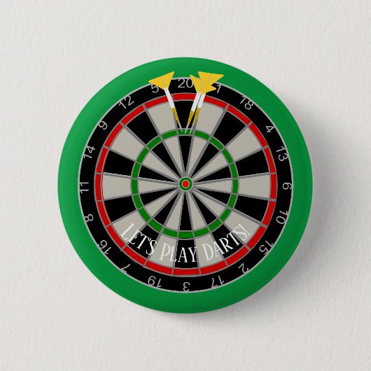 Badge Rond 5 Cm Dartboard Darts Design Personnalisé (Devant)