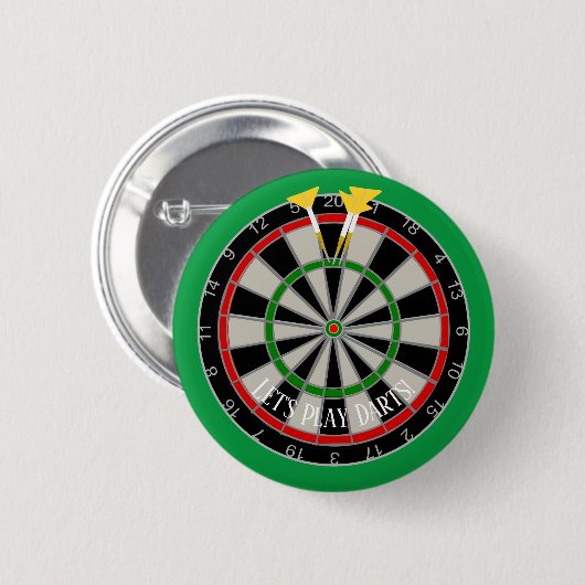 Badge Rond 5 Cm Dartboard Darts Design Personnalisé (Devant & derrière)