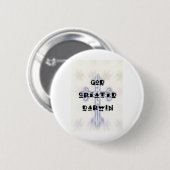 Badge Rond 5 Cm Darwin créé par Dieu (Devant & derrière)