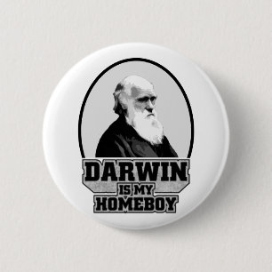 Badge Rond 5 Cm Darwin est mon Homeboy