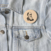 Badge Rond 5 Cm Darwin Portrait Evolution/ Charles Darwin (En situation)