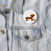 Badge Rond 5 Cm DaschundBDay (En situation)