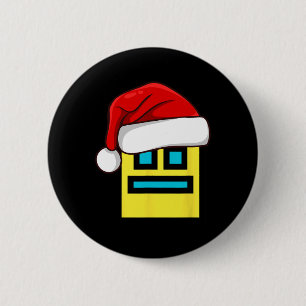 Badge Rond 5 Cm Dash Geometry Répéter Noël Santa Hat Jeu Vide