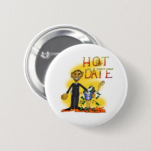 Badge Rond 5 Cm Date chaude (Devant & derrière)