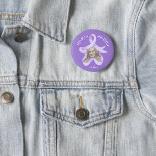 Badge Rond 5 Cm Date du nom de l'étoile photo de la mémoire ruba