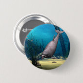 Badge Rond 5 Cm Dauphin (Devant & derrière)