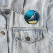 Badge Rond 5 Cm Dauphin (En situation)