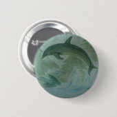 Badge Rond 5 Cm Dauphin à son endroit (Devant & derrière)