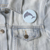 Badge Rond 5 Cm Dauphin dans la mer (En situation)