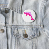 Badge Rond 5 Cm Dauphin rose (En situation)