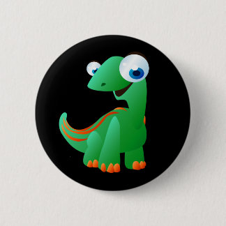 Badge Rond 5 Cm David le dinosaure