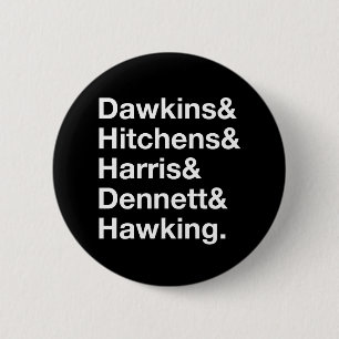 Badge Rond 5 Cm Dawkins&Hitchens&Harris&Dennett&Hawking - la