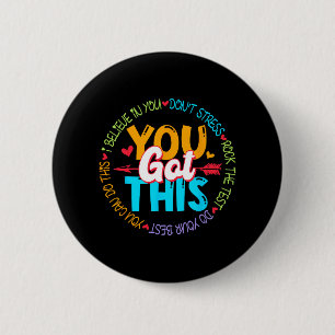 Badge Rond 5 Cm Day Rock The Test Teacher Test Day Vous Avez Obten