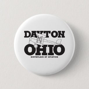 Badge Rond 5 Cm Dayton Ohio Art - Le lieu de naissance du design a