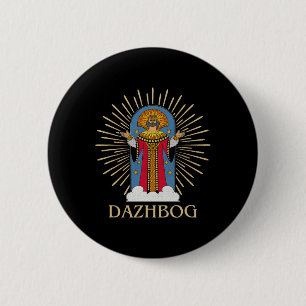 Badge Rond 5 Cm Dazhbog Ancien Mythe Slave Païen Russie