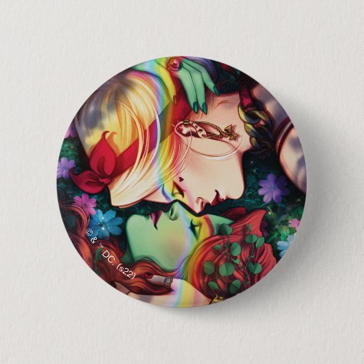 Badge Rond 5 Cm DC Pride Harley Quinn & Poison Ivy Comic Cover (Devant)