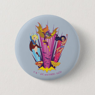 Badge Rond 5 Cm DC Super Hero Girls Trio