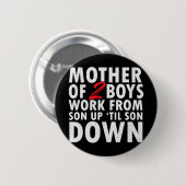 Badge Rond 5 Cm De 2 Garçons Travaillent Du Fils Jusqu'Au Fils A B (Devant & derrière)