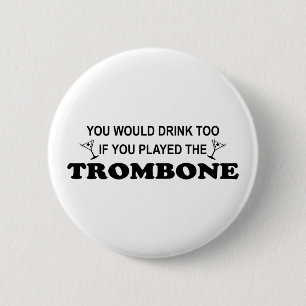 Badge Rond 5 Cm De boissons trombone trop -