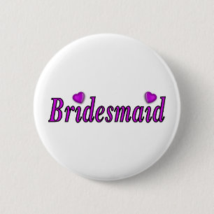 Badge Rond 5 Cm De demoiselle d'honneur amour simplement