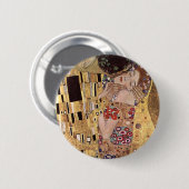Badge Rond 5 Cm ~ de Gustav Klimt le baiser (Devant & derrière)