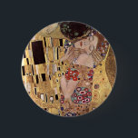 Badge Rond 5 Cm ~ de Gustav Klimt le baiser<br><div class="desc">Klimt 1862-1918, Gustav, bei Wien, Autriche de Baumgarten</div>