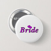 Badge Rond 5 Cm De jeune mariée amour simplement (Devant & derrière)