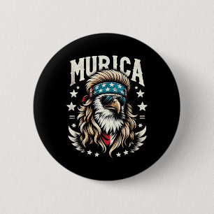 Badge Rond 5 Cm De Juillet Patriotic Funny Eagle Juillet 4 Usa Mur