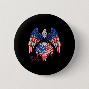 Badge Rond 5 Cm De Juillet S - Chemises Patriotiques - Aigle Drape