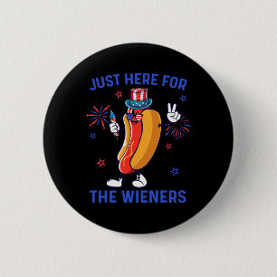 Badge Rond 5 Cm De Juillet Wienes Américain Drapeau Hommes Patriot