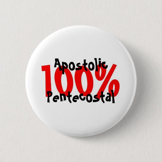 Badge Rond 5 Cm De la pentecôte apostolique de 100% (Devant)