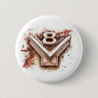 Badge Rond 5 Cm De la voiture classique : Vieil emblème rouillé de